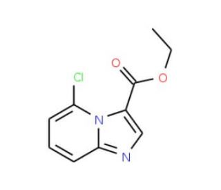 5-Chloro-imidazo[1,2-a]pyridine-3-carboxylic acid ethyl ester (CAS 885271-51-2) - chemical structure image