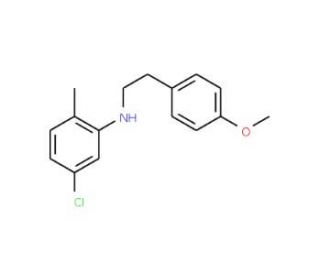 5-Chloro-N-(4-methoxyphenethyl)-2-methylaniline - chemical structure image
