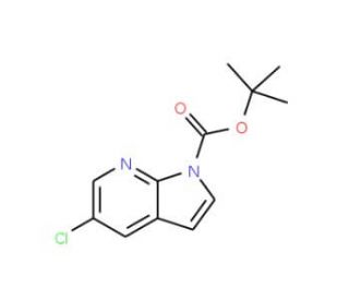5-Chloro-pyrrolo[2,3-b]pyridine-1-carboxylic acidtert-butyl ester (CAS 928653-82-1) - chemical structure image