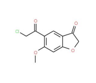 5-(chloroacetyl)-6-methoxy-1-benzofuran-3(2H)-one - chemical structure image
