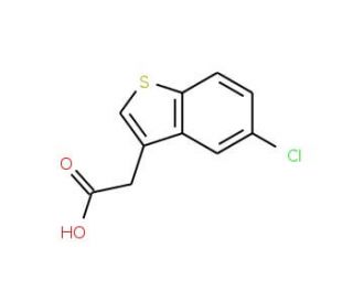 5-Chlorobenzo[b]thiophene-3-acetic acid (CAS 17266-30-7) - chemical structure image