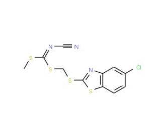 [(5-Chlorobenzo[d]thiazol-2-ylthio)methyl] methyl cyanocarbonimidodithioate - chemical structure image