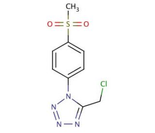 5-(chloromethyl)-1-(4-methanesulfonylphenyl)-1H-1,2,3,4-tetrazole - chemical structure image