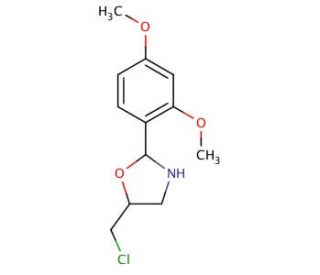5-Chloromethyl-2-(2,4-dimethoxy-phenyl)-oxazolidine - chemical structure image