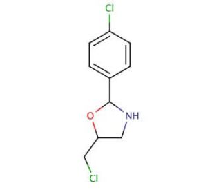 5-(chloromethyl)-2-(4-chlorophenyl)-1,3-oxazolidine - chemical structure image