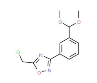 5-(Chloromethyl)-3-[3-(dimethoxymethyl)phenyl]-1,2,4-oxadiazole - chemical structure image