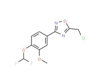 5-(chloromethyl)-3-[4-(difluoromethoxy)-3-methoxyphenyl]-1,2,4-oxadiazole - chemical structure image