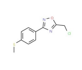 5-Chloromethyl-3-(4-methylsulfanyl-phenyl)-[1,2,4]oxadiazole (CAS 845887-08-3) - chemical structure image