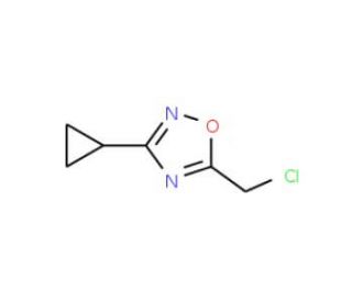 5-(chloromethyl)-3-cyclopropyl-1,2,4-oxadiazole (CAS 119223-01-7) - chemical structure image