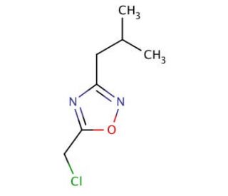 5-(chloromethyl)-3-isobutyl-1,2,4-oxadiazole - chemical structure image