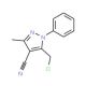 5-(chloromethyl)-3-methyl-1-phenyl-1H-pyrazole-4-carbonitrile - chemical structure image
