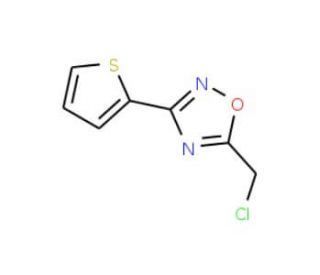 5-(chloromethyl)-3-thien-2-yl-1,2,4-oxadiazole (CAS 63417-81-2) - chemical structure image