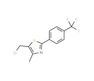 5-Chloromethyl-4-methyl-2-(4-trifluoromethylphenyl)thiazole (CAS 317318-97-1) - chemical structure image