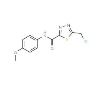 5-(chloromethyl)-N-(4-methoxyphenyl)-1,3,4-thiadiazole-2-carboxamide - chemical structure image