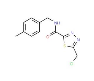 5-(chloromethyl)-N-(4-methylbenzyl)-1,3,4-thiadiazole-2-carboxamide - chemical structure image
