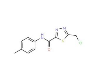5-(chloromethyl)-N-(4-methylphenyl)-1,3,4-thiadiazole-2-carboxamide - chemical structure image