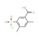5-(chlorosulfonyl)-2,4-dimethylbenzoic acid - chemical structure image