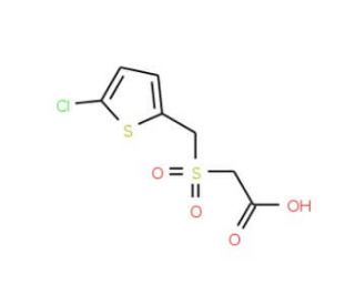 {[(5-chlorothien-2-yl)methyl]sulfonyl}acetic acid - chemical structure image