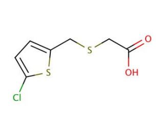 {[(5-chlorothien-2-yl)methyl]thio}acetic acid - chemical structure image
