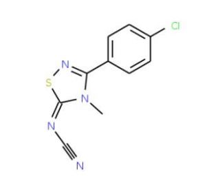 5-Cyanimino-4,5-dihydro-4-methyl-3-(4-chlorophenyl)-1,2,4-thiadiazole - chemical structure image