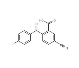 5-Cyano-2-(4-fluorobenzoyl)benzoic Acid (CAS 411221-51-7) - chemical structure image