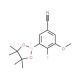 5-Cyano-2-fluoro-3-methoxyphenylboronic acid, pinacol ester (CAS 1150561-55-9) - chemical structure image