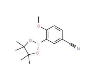 5-Cyano-2-methoxyphenylboronic acid pinacol ester (CAS 706820-96-4) - chemical structure image