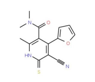 5-cyano-4-(2-furyl)-6-mercapto-N,N,2-trimethylnicotinamide - chemical structure image