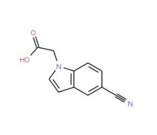 5-Cyanoindole-1-acetic acid (CAS 202124-67-2) - chemical structure image