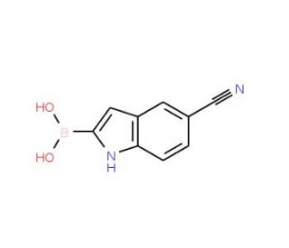 5-Cyanoindole-2-boronic acid (CAS 871329-64-5) - chemical structure image
