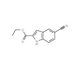 5-Cyanoindole-2-carboxylic acid ethyl ester (CAS 105191-13-7) - chemical structure image