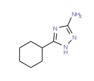 5-Cyclohexyl-2H-[1,2,4]triazol-3-ylamine (CAS 90111-72-1) - chemical structure image