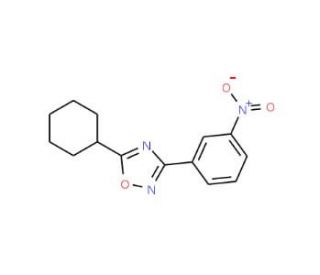 5-Cyclohexyl-3-(3-nitrophenyl)-1,2,4-oxadiazole (CAS 442571-86-0) - chemical structure image
