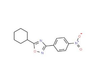 5-Cyclohexyl-3-(4-nitrophenyl)-1,2,4-oxadiazole (CAS 54608-93-4) - chemical structure image