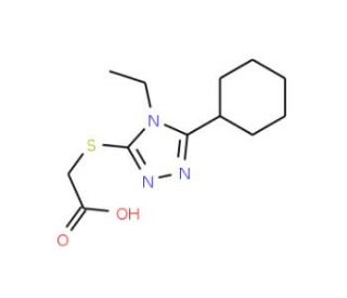 (5-Cyclohexyl-4-ethyl-4H-[1,2,4]triazol-3-yl-sulfanyl)acetic acid - chemical structure image