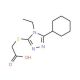 (5-Cyclohexyl-4-ethyl-4H-[1,2,4]triazol-3-yl-sulfanyl)acetic acid - chemical structure image