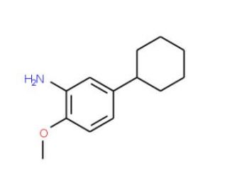 5-Cyclohexyl-o-anisidine (CAS 206559-52-6) - chemical structure image