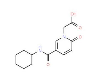 (5-Cyclohexylcarbamoyl-2-oxo-2H-pyridin-1-yl)-acetic acid - chemical structure image
