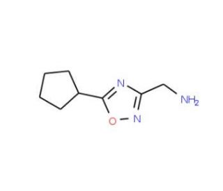 (5-Cyclopentyl-1,2,4-oxadiazol-3-yl)methylamine - chemical structure image