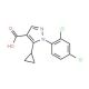 5-cyclopropyl-1-(2,4-dichlorophenyl)-1H-pyrazole-4-carboxylic acid - chemical structure image