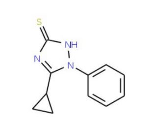 5-Cyclopropyl-1-phenyl-1H-[1,2,4]triazole-3-thiol - chemical structure image