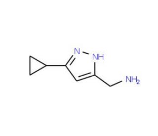 (5-Cyclopropyl-1H-pyrazol-3-yl)methylamine (CAS 518064-13-6) - chemical structure image