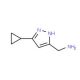 (5-Cyclopropyl-1H-pyrazol-3-yl)methylamine (CAS 518064-13-6) - chemical structure image