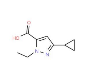 5-Cyclopropyl-2-ethyl-2H-pyrazole-3-carboxylic acid - chemical structure image