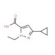 5-Cyclopropyl-2-ethyl-2H-pyrazole-3-carboxylic acid - chemical structure image