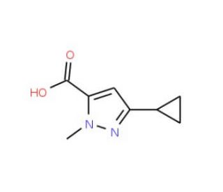 5-Cyclopropyl-2-methyl-2H-pyrazole-3-carboxylic acid (CAS 957500-07-1) - chemical structure image