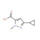 5-Cyclopropyl-2-methyl-2H-pyrazole-3-carboxylic acid (CAS 957500-07-1) - chemical structure image