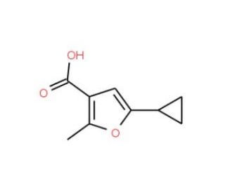 5-Cyclopropyl-2-methyl-furan-3-carboxylic acid - chemical structure image
