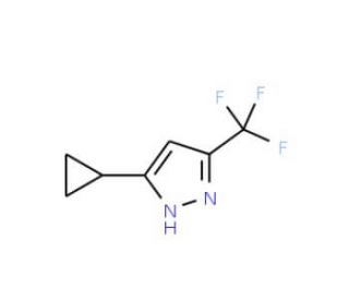 5-Cyclopropyl-3-(trifluoromethyl)-1H-pyrazole (CAS 1027617-86-2) - chemical structure image