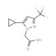 (5-Cyclopropyl-3-trifluoromethyl-pyrazol-1-yl)-acetic acid - chemical structure image